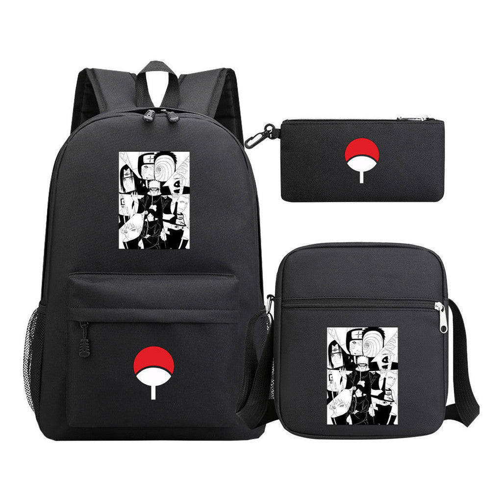 Naruto Starry Sky Youth School Bag Three Piece Set For Boys And Girls Backpack Set