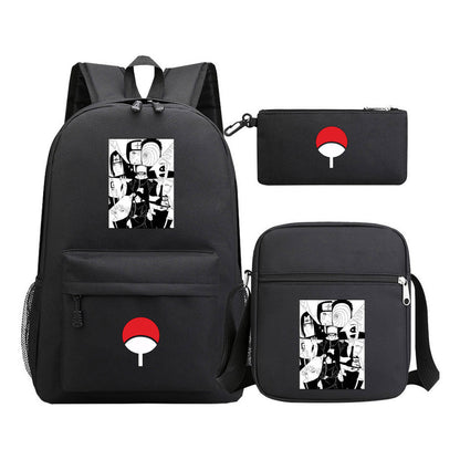 Naruto Starry Sky Youth School Bag Three Piece Set For Boys And Girls Backpack Set