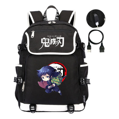 Anime Cartoon Usb Youth Student Backpack For Men And Women Leisure Backpack