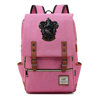 School Of Witchcraft And Wizardry Printed Youth Student School Bag Casual Belt Buckle Classic Backpack