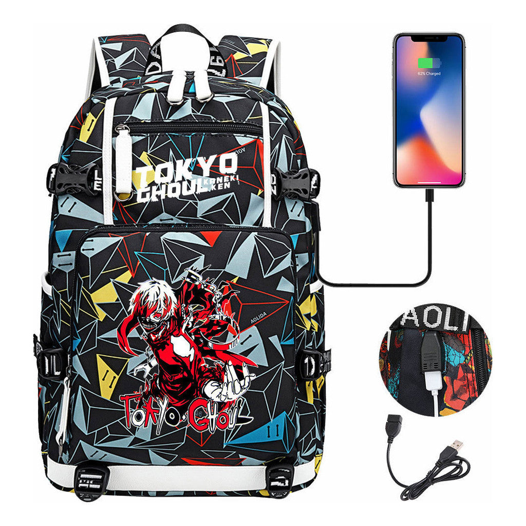 Usb Large Capacity Student Backpack For Leisure Travel Backpack