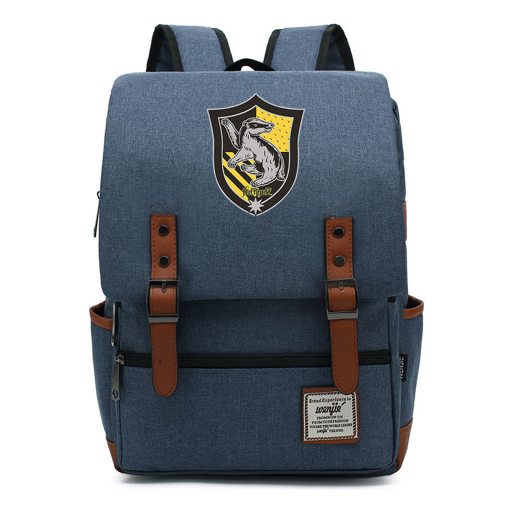 School Of Witchcraft And Wizardry Printed Youth Student School Bag Casual Belt Buckle Classic Backpack