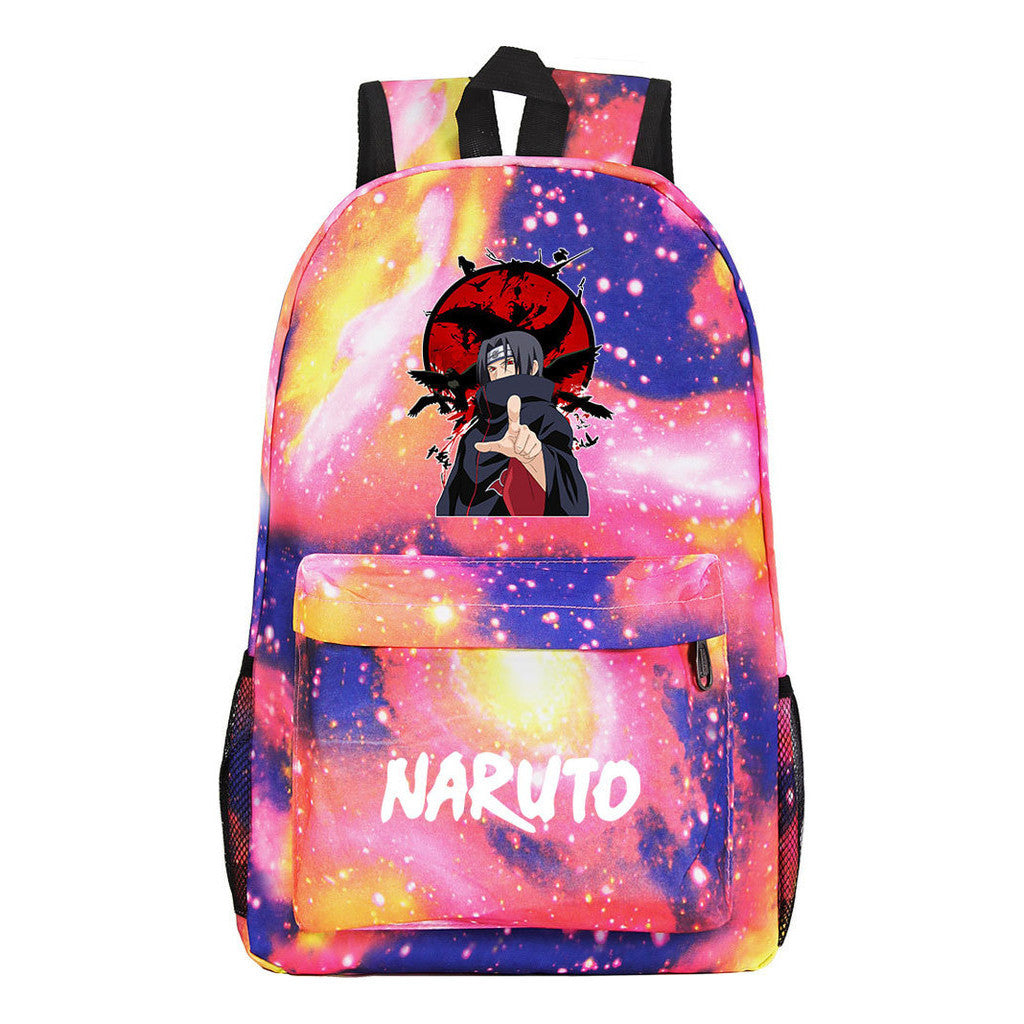 Cartoon Day Manga Naruto Starry Sky Print Simple Teen Student School Bag Men's And Women's Leisure Travel Backpack