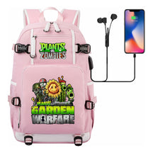 Plant Wars Usb Youth Student Backpack For Men And Women's Leisure Travel Backpack