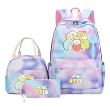 Corner Biology Student School Bag Lunch Bag Three Piece Set Backpack Set