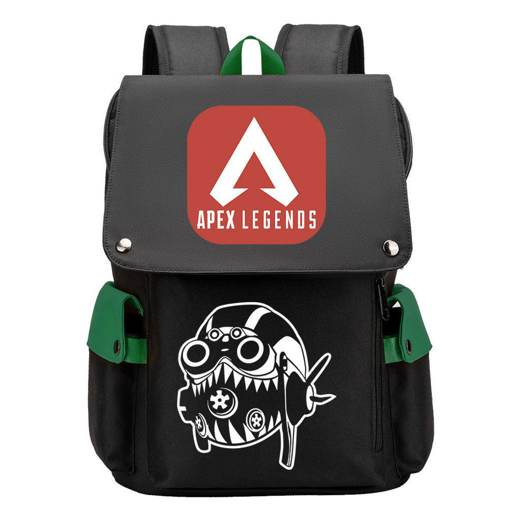 Apex Hero Print Usb Charging Head Youth School Bag Casual Backpack