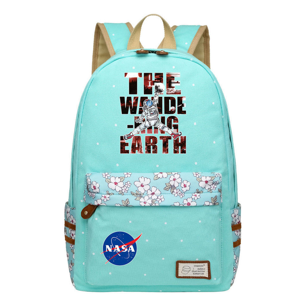 Fashionable Printed Student Backpack From Nasa, Casual Backpack