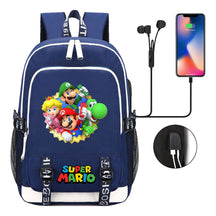 Super Mario Usb Youth School Bag Men's And Women's Leisure Sports Backpack