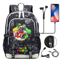 Super Mario Usb Youth School Bag Men's And Women's Leisure Sports Backpack
