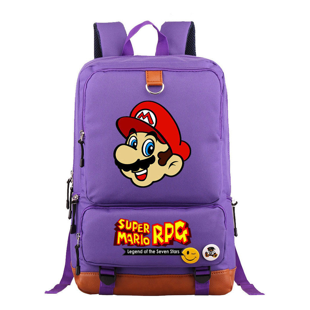 Super Mario Print Youth Student Backpack, Travel Bag, Men's And Women's Backpack
