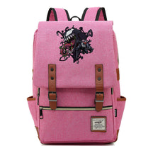 Printed Student Backpack With Casual Belt Buckle, Classic Backpack