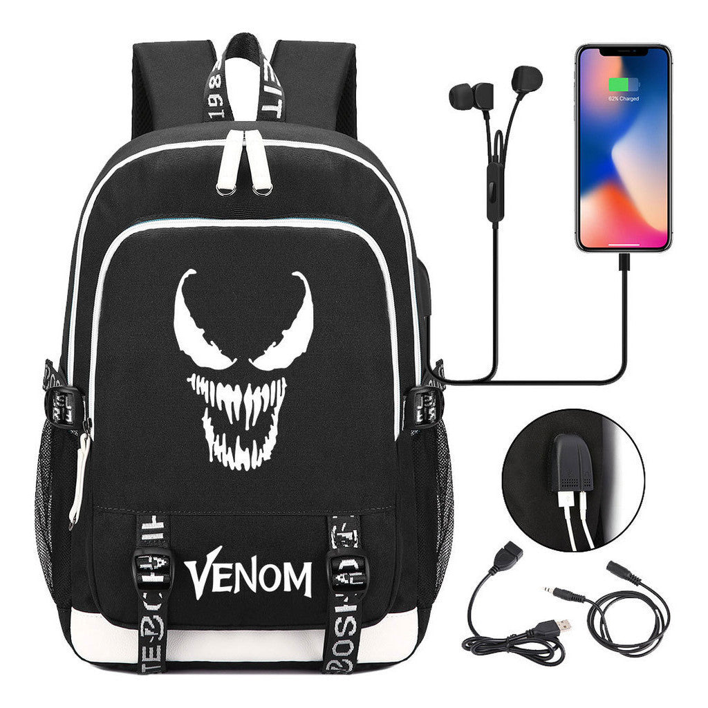 Youth Student Backpack Usb Men's And Women's Leisure Backpack