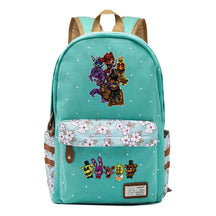 Toy Bear Game, Fashionable Print, Teenage Girl Student Backpack, Casual Canvas Backpack