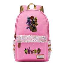 Toy Bear Game, Fashionable Print, Teenage Girl Student Backpack, Casual Canvas Backpack