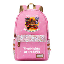 Toy Bear Game, Fashionable Print, Teenage Girl Student Backpack, Casual Canvas Backpack