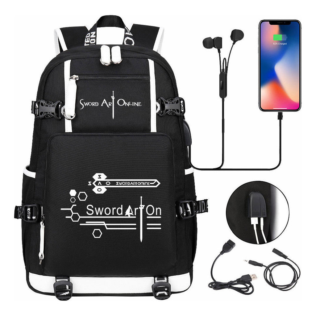 Usb Youth Student Backpack Men And Women's Leisure Travel Backpack