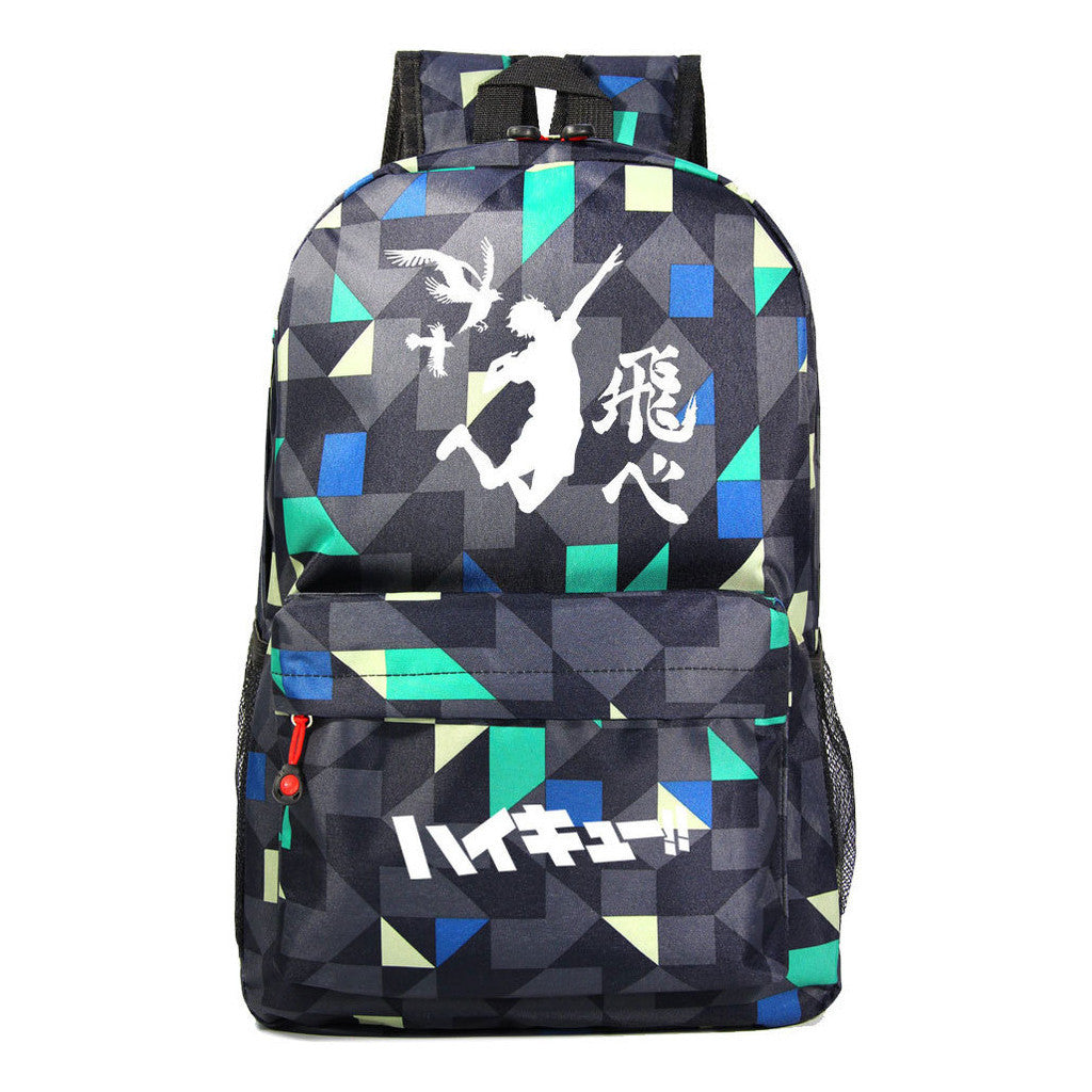 Fashion Volleyball Youth Flying Heart Printed Youth Student School Bag Men's And Women's Leisure Backpack