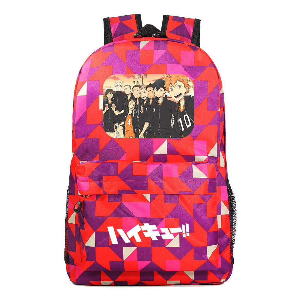 Fashion Volleyball Youth Flying Heart Printed Youth Student School Bag Men's And Women's Leisure Backpack