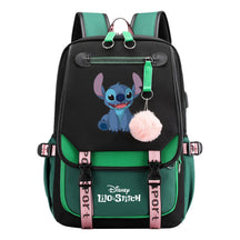 Interstellar Baby Stitch Usb Backpack For Boys And Girls Casual Woven Strap Flip Backpack