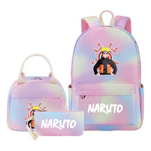 Naruto Student Girl Backpack Lunch Bag Three Piece Set Backpack Set