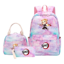 Cartoon Fashion Student Girls School Bag Lunch Bag Three Piece Set Backpack Set