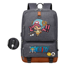 Cartoon One Piece Print Usb Youth Student Backpack For Leisure Travel Backpack