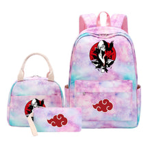 Naruto Teenage Student Girls School Bag Lunch Bag Three Piece Set Backpack Set