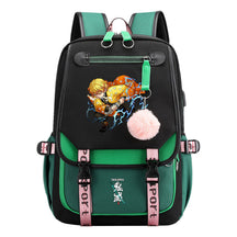 Cartoon Fashion Usb Youth Student School Bag Casual Ribbon Flip Backpack