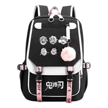 Cartoon Fashion Usb Youth School Bag For Boys And Girls Casual Ribbon Flip Backpack