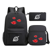 Anime Naruto Starry Sky Student School Bag Three Piece Set Backpack Set