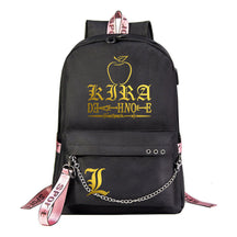 Golden Death Note Usb Youth Student Backpack For Boys And Girls Leisure Travel Backpack