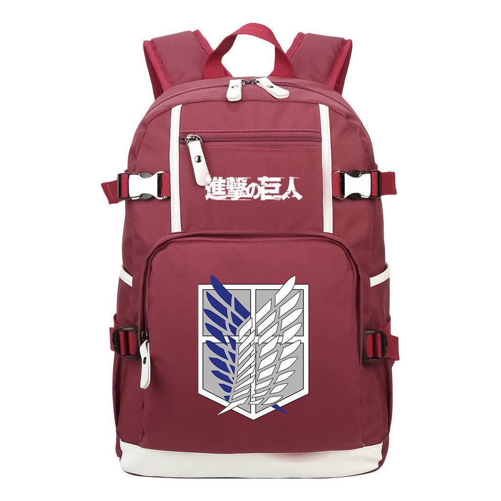 Giant Wings Of Anime Attack, Youth Student School Bag, Men's And Women's Backpack, Leisure Travel Backpack