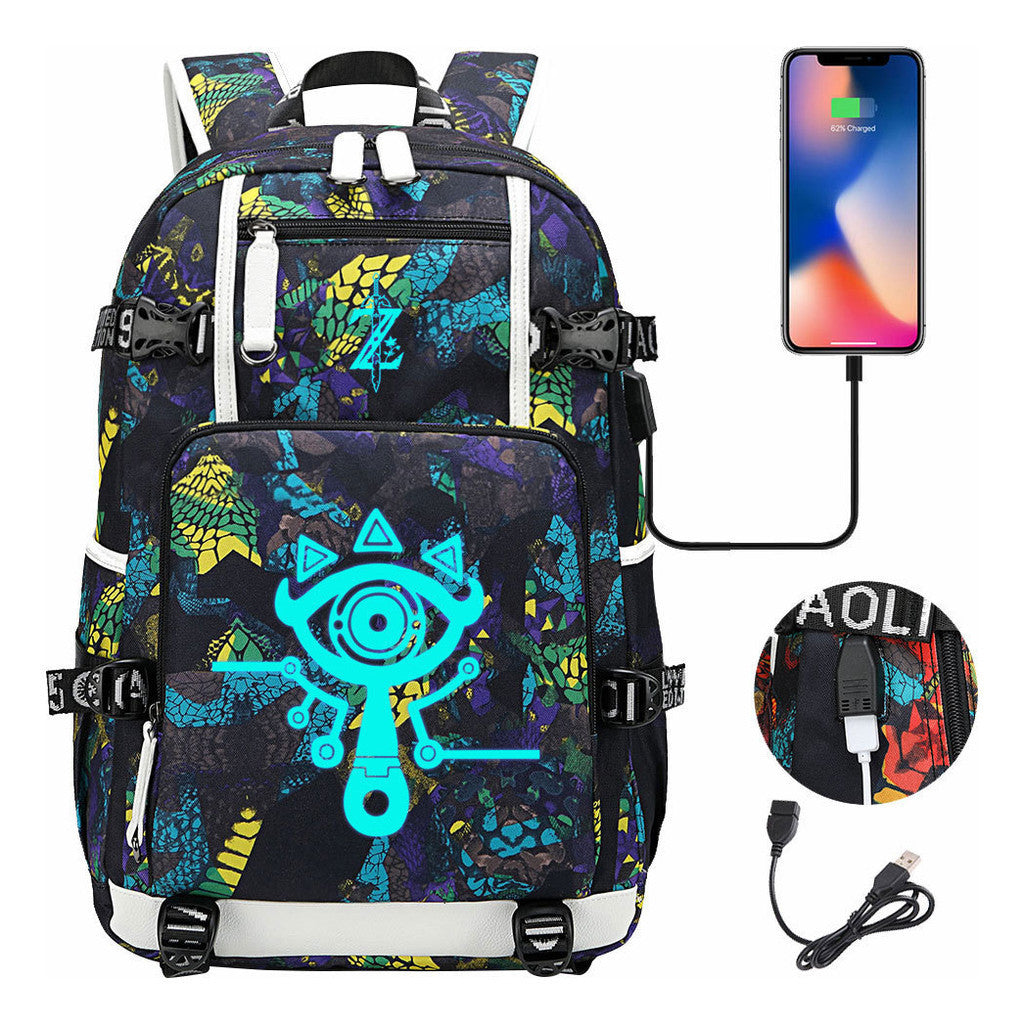 Legend Of Zelda Usb Youth Student Backpack For Men And Women's Leisure Travel Backpack