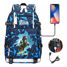 Legend Of Zelda Usb Earphones, Youth Backpacks, Men's And Women's Leisure Travel Backpacks