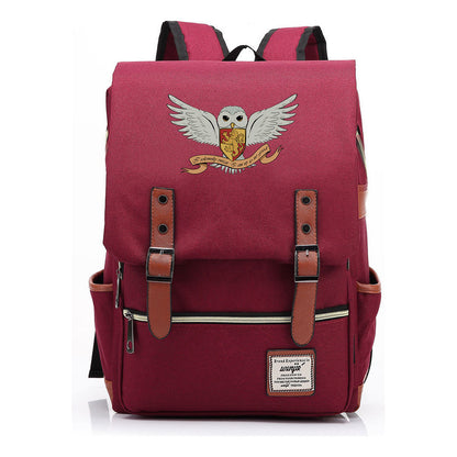 School Of Witchcraft And Wizardry Printed Student Backpack For Men And Women, Casual Belt Buckle, Classic Backpack 43*29*13.5cm