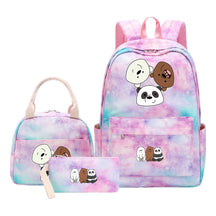 Cartoon Cute Three Cheap Bear Student Backpack Lunch Bag Three Piece Set Backpack Set
