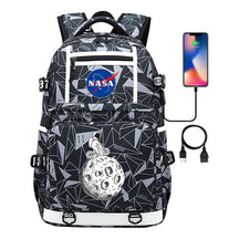 Fashionable Space Printed Usb Student Backpack Backpack Leisure Travel Backpack