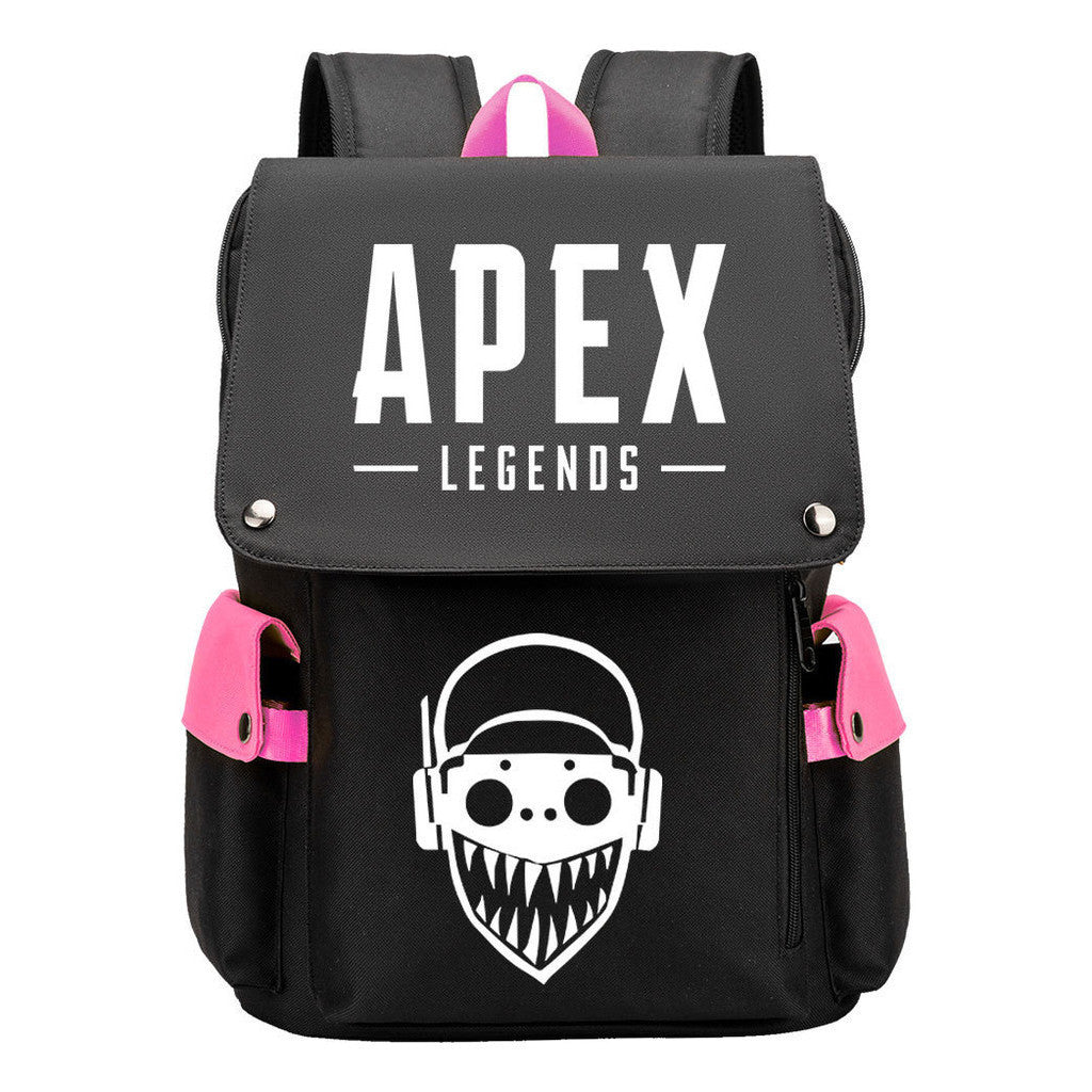 Apex Hero Print Usb Charging Cap Head Style Student School Bag Casual Backpack
