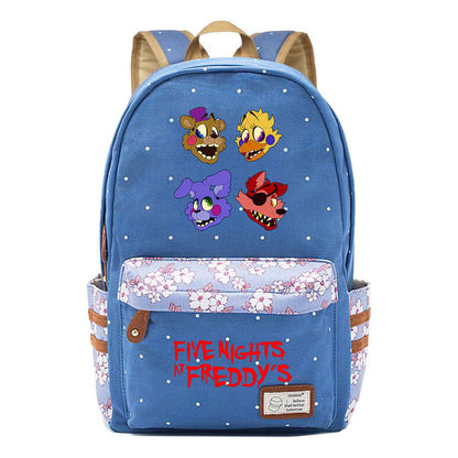 Toy Bear Game Fashion Printed Youth Girls School Bag Men's And Women's Leisure Canvas Backpack