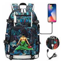 Pirate King Lufei Printed Youth Student Backpack With Large Capacity Leisure Travel Backpack