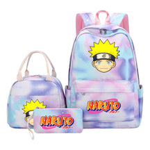 Naruto Student Girl Backpack Lunch Bag Three Piece Set Backpack Set