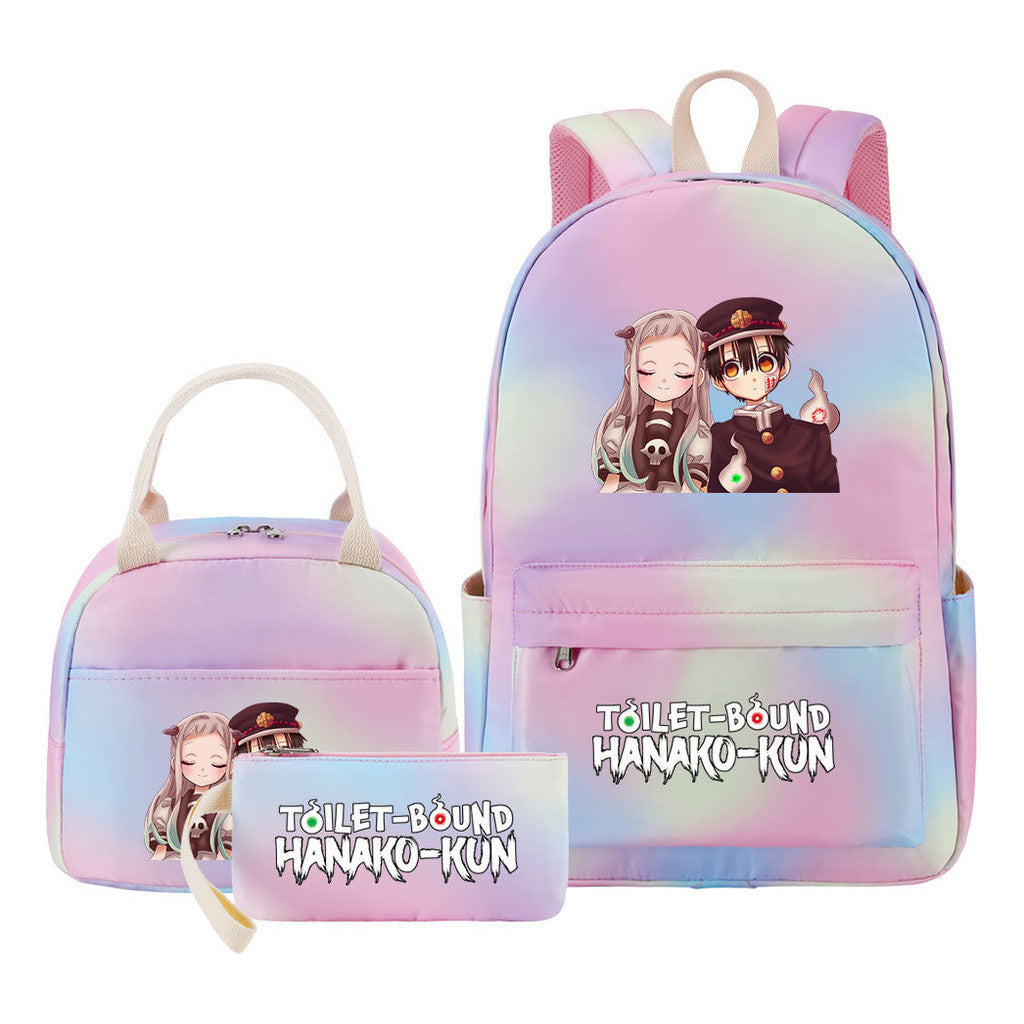 Teenage Student Girl Backpack Lunch Bag Three Piece Set Backpack Set