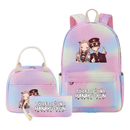 Teenage Student Girl Backpack Lunch Bag Three Piece Set Backpack Set