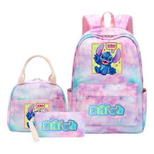 Interstellar Baby Stitch Youth Student Girls School Bag Lunch Bag Three Piece Set Backpack Set