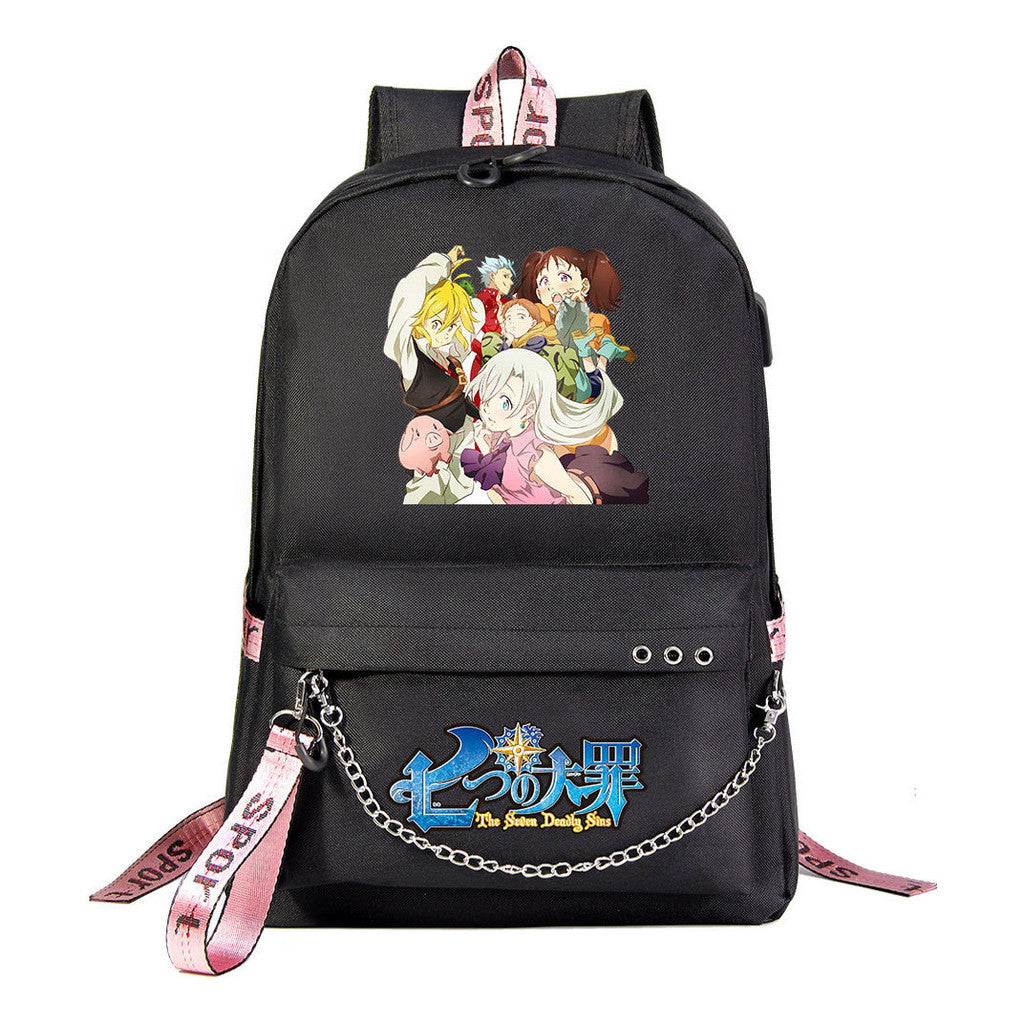 Usb Youth Student Backpack For Boys And Girls Leisure Travel Backpack