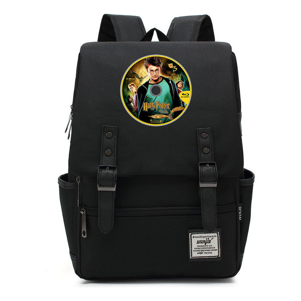 School Of Witchcraft And Wizardry Printed Youth School Bag Casual Belt Buckle Classic Backpack