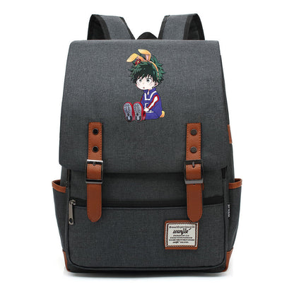 Anime My Heroes Academy Printed Youth School Bag Casual Belt Buckle Classic Backpack