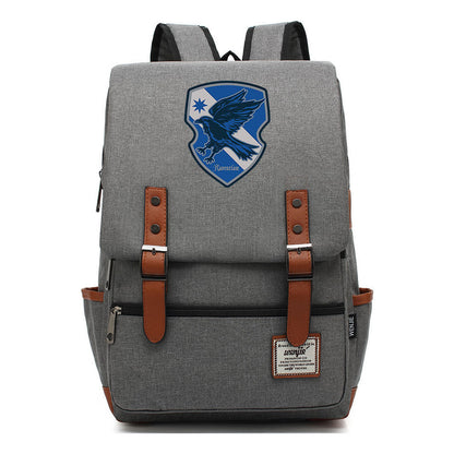 School Of Magic Printed Youth Schoolbag Leisure Belt Buckle Classic Backpack