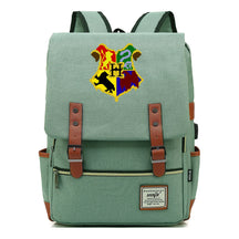 School Of Witchcraft And Wizardry Youth Backpack Usb Leisure Belt Buckle Backpack
