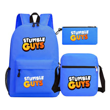 Three piece printed student backpack set for boys and girls, backpack set
